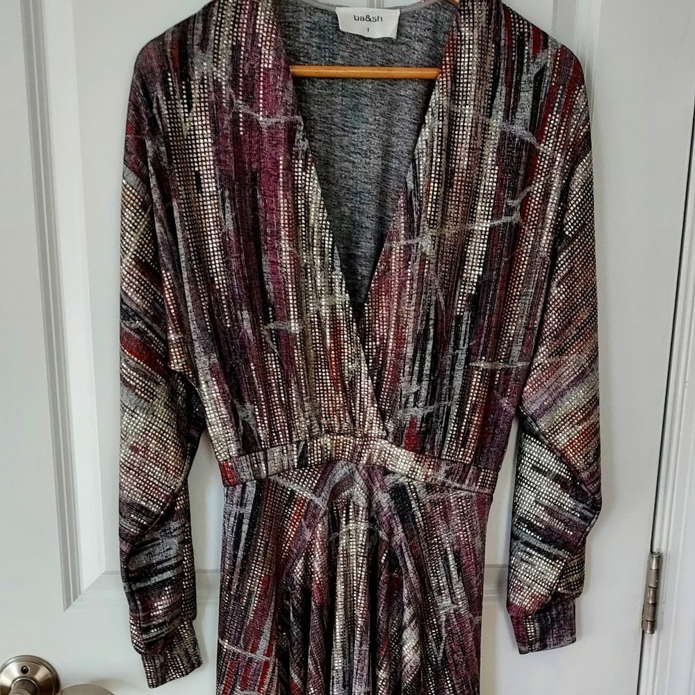 Ba&sh Santana Metallic Maxi Dress